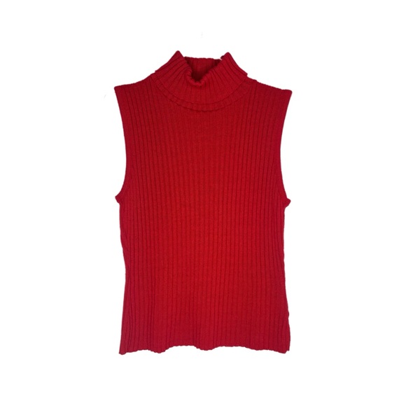 Basic Editions Tops - Basic Editions Red Knit Sweater